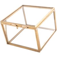 Quadratische Öffnung Glas Geometrie Garten Schmuck Boxen Spiegel Lagerung Box Ewige Blume Dekoration Handwerk von TLILY