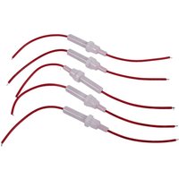 Tlily - Rot Draht Schraube Typ Kappe Inline 6mm x 30mm -Sicherungshalter 5 Stueck von TLILY