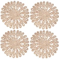 Rundes gewebtes Tischset für den Esstisch, natürliches gewebtes Rattan, hohles Korbgeschirr, Küchenmatte, Urlaub Rundes gewebtes Tischset für den Esstisch, natürliches gewebtes Rattan, hohles Korbgeschirr, Küchenmatte, Urlaub von TLILY