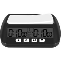Schachuhr, Digitaler Timer und Spieltimer, Mehrzweck-tragbare professionelle Uhr Schwarz von TLILY