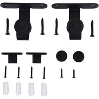 Scheunen Hardware Kits Oben Montierte HäNgende Schiene AufhäNger Stahl Schrank TüR Rollen für Einzel TüR-B von TLILY