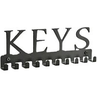 SchlüSselhalter Zur Wandmontage, Schwarzer SchlüSselaufhäNger für die Wand, Dekoratives SchlüSselregal, Organizer Aus Metall, SchlüSselanhäNgerhalter von TLILY
