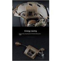 Schwarzes Outdoor-Helmlicht 3-Gang-LED-Taschenlampe Nacht Geeignet zum Radfahren Angeln von TLILY