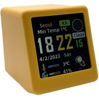 Smart Touch Wetter Station WiFi Schreibtisch Digital Analog Wecker Kleine Album Foto Rahmen Mini Uhren Hause von TLILY