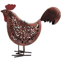 Solar Metal Scroll Rooster Garden Sculpture, 3 d Statue Laterne Lights Table Outdoor Light Art Decor von TLILY