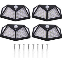 Solarleuchten für den Außenbereich, 100 LED-Sicherheitsleuchten und 3 Modi, Bewegungssensor, 270° Weitwinkel, angetrieben von TLILY