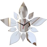 Spiegel Acryl Material Single Face Wandaufkleber Modern Style Quarzuhren Home Decor Uhren Silber von TLILY