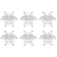 Tlily - Stück Serviettenringe in Schneeflockenform für weihnachtliche Tischdekoration () von TLILY
