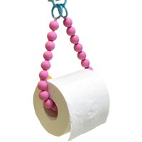Taschentuchbox mit hängenden Perlen, Toilettenpapierhalter, Handykette, Aufbewahrungsorganisator für Zuhause, Badezimmer-Dekoration, Teile, Rosarot von TLILY