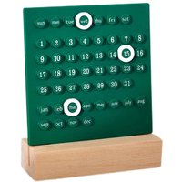 Tischkalender aus Holz, Retro-Geschenke für Zuhause, Monats- und Datumsanzeige, Dekoration fürs Büro, Grün von TLILY