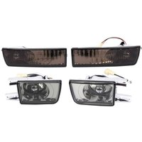 1 Satz/4 StüCk Auto-FrontstoßStangen-Nebelscheinwerfer + Blinkerleuchte für MK3 Golf 1993-1998, GetöNte Linse, Nebelscheinwerfer-Ecksignal von TLILY