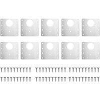 Tlily - 10 StüCk Schrank Scharnier Reparatur Platten Kit KüChen TüR Platte mit LöChern, Flachen Befestigung Klammern von TLILY