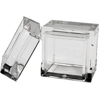 10 Stück Acryl-Box-Tabletts für 0,39 10 mm Elements-Würfel, Durchsichtiges Gehäuse, Periodensystem-Halterung für Elements-Sammlungen, Langlebig, von TLILY