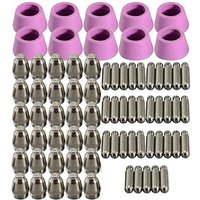 100Pcs AG60 Plasma Schneiden Maschine Verbrauchs SG55 Cutter Zubehör Taschenlampe Spitze Elektrode Kit von TLILY