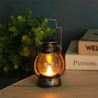 12 Stück Mini Laterne Deko mit led Kerze Vintage Schwarz von TLILY