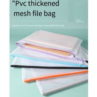12 stücke A4 Kunststoff Reißverschlusstaschen Lock Taschen Dokument Ordner Mesh Reißverschluss Datei Wasserdichte Reise Aufbewahrungstasche von TLILY