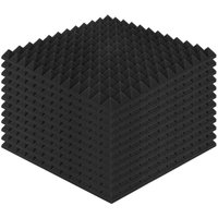 Tlily - 12er-Pack Pyramidenförmige Schallschutz-Schaumstoff-Polsterungsplatten zur Bass-Echo-Isolierung von TLILY