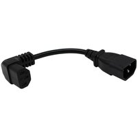 18Cm Iec 320 90 Grad C13 3 Pin Buchse Zu C14 Pdu Strom Versorgung Verlaengerungs Kabel Fuer Computer Led Hdtv Monitor Und Scanner von TLILY