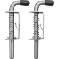Tlily - 2 Stück 5 Zoll Edelstahl Federbelasteter Riegelstift Zylinderbolzen 2Mm Verdicktes gebürstetes Türschloss von TLILY