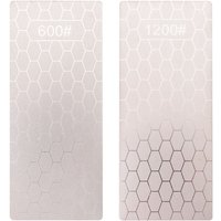 Tlily - 2-teiliger Diamant-Schleifstein, Schleifstein-Wabenschärferplatte mit rutschfester Basis (Körnung 600/1200) von TLILY