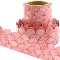 Tlily - 20 m Ombre Pink Jakobsmuschel Pinnwand Bordüren Regenbogen Gerade Klassenzimmer oder Schule Dekoration von TLILY