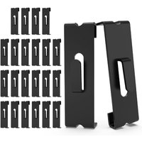 24Pcs Gridwall Haken Kleiderbügel, Grid Panel Grid Wand Haken Zubehör Draht Regal Schwarz von TLILY