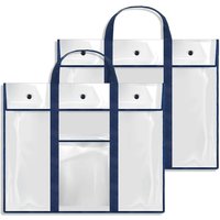 Tlily - 2er-Pack große Poster-Aufbewahrungstasche, 80 x 64 cm, Pinnwandhalter, Kunstportfolio-Behälter für Lehrer im Klassenzimmer von TLILY