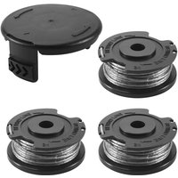 3 Packungen Rasentrimmer F016800569 Spulenfaden mit F016F04557 Spulen Abdeckung für Einfacher Grasschnitt art 23SL 26SL von TLILY