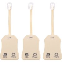 Tlily - 3-Teiliger DSL-Filter-Splitter für Telefonleitung, Telefonbuchse, Splitter, Inline-DSL-Filter, Telefonmodem, ADSL-Splitter-Filter Tlily - 3-Teiliger DSL-Filter-Splitter für Telefonleitung, Telefonbuchse, Splitter, Inline-DSL-Filter, Telefonmodem, ADSL-Splitter-Filter von TLILY