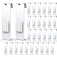 30Pcs Gridwall Haken Kleiderbügel, Grid Panel Grid Wand Haken Zubehör Draht Regal Weiß von TLILY