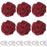 Tlily - 6 rollen led Rustikalen Weihnachten Baum Girlande Band Handwerk Schwarz & Rot Tlily - 6 rollen led Rustikalen Weihnachten Baum Girlande Band Handwerk Schwarz & Rot von TLILY