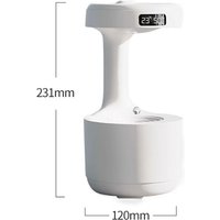 Tlily - 600ML Luftbefeuchter Home Anti-Schwerkraft-WassertröPfchen Ultraschall-KüHlnebel-Hersteller mit LED-Anzeige für Schlafzimmer-BüRo von TLILY