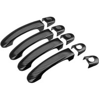 Tlily - 9-Teiliges Set abs Chrom TüR Abdeckungen Zierleiste für transporter T5 T6 van 2003-2015 Kohle Faser Stil von TLILY