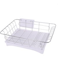 Abtropfgestell aus Edelstahl, Abtropfgestell mit 3-teiligem Set, abnehmbarem, rostfreiem Utensilienhalter für die Aufbewahrung auf der Küchentheke, von TLILY