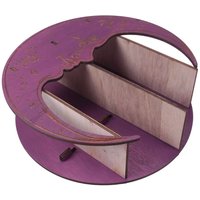 Tlily - An der Wand montiertes Kristalldisplay, Regal für ätherische Öle, Halbmondregal, Mondhalter aus Holz, Wanddekoration für Schlafzimmer (c) von TLILY