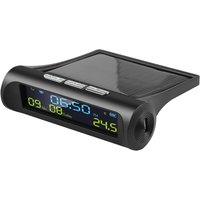 Tlily - Auto Solar Digitale Uhr mit lcd Zeit Datum Temperatur Anzeige im für die Dekoration Von PersöNlichen Teilen Freien a von TLILY