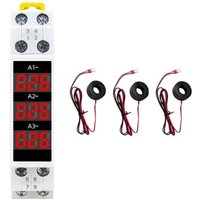Tlily - Din-Schienenmontage 3-Phasen-Amperemeter Mini Modular Current von TLILY