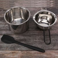 Doppel Kessel Topf Set Rostfreier Stahl Schmelz mit Silikon Spatel zu Dem Schmelzen Von Schokolade, Seife, Wachs, Kerzen Herstellung von TLILY