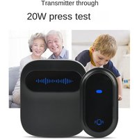 Tlily - EU-Stecker Drahtlose Türklingel Wasserdicht Smart IP68 Hause Türklingel Intelligente 38 Songs 4-Level-Lautstärkeregelung von TLILY