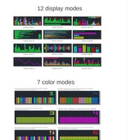 Farbiges LED-Musikspektrum, elektronisches Uhr-Rhythmuslicht, 1624RGB-Atmosphärenlampen-Pegelanzeige (Sprach- und Kabelsteuerung) von TLILY