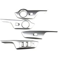 Tlily - Für Toyota c-hr chr 2016-2021 Fenster Switch Panel Cover Fenster Switch Panel Glas Hubsteuerung Zierrahmen Sub Silber von TLILY