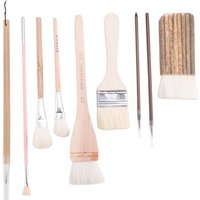 Tlily - Keramik Glasur Pinsel Keramik 9 Verschiedene Formen Künstler Kunst Pinsel Set Ölgemälde Leinwand Tlily - Keramik Glasur Pinsel Keramik 9 Verschiedene Formen Künstler Kunst Pinsel Set Ölgemälde Leinwand von TLILY