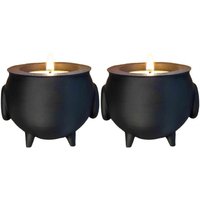 Kessel Teelichthalter Halloween Gruselige Hexe Glas Kerze a von TLILY