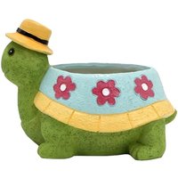Niedlicher Schildkröten-Blumentopf, Übertopf für Sukkulenten im Innen- und Außenbereich, Pflanzen-Schreibtisch-Präsentationsharz-Blumentöpfe von TLILY