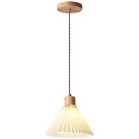 Tlily - Nordic Plissee Nachttisch Kronleuchter Haushalt Schlafzimmer Pendelleuchte,23cm von TLILY