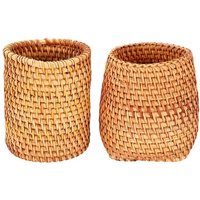 Tlily - Rattan-Essstäbchen, Rohr, Schaufel, Löffel, Eimer, Abendessen, Messer, Gabeln, Geschirr-Aufbewahrungsbox, Aufbewahrungskörbe für Zuhause, von TLILY