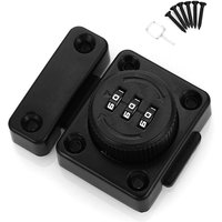 Tlily - Schranktürriegel, schlüsselloses Zahlenschloss, mechanisch, 3-stelliger Passcode, für Küche, Schwarz von TLILY