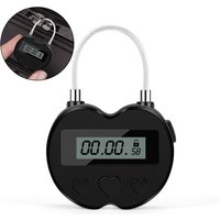 Tlily - Smart Time Lock LCD-Display Multifunktions-Reise-Timer, wasserdichtes, über usb wiederaufladbares temporäres Timer-Vorhängeschloss von TLILY
