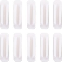 Stiftehalter 10er Set selbstklebend Silikon für Schreibtisch und andere Oberflächen mit extra Klebepads weiß von TLILY
