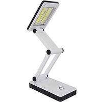 Superhelle, tragbare COB-LED-Schreibtischlampe, faltbar, empfindliche Steuerung, Stromversorgung über Batterie und USB (ohne Batterie) von TLILY